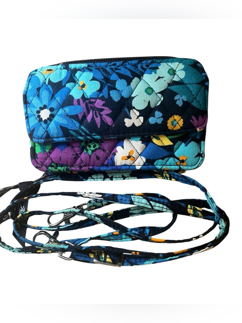 Vera Bradley Midnight Blues All-in-One Crossbody Wristlet Wallet Retired